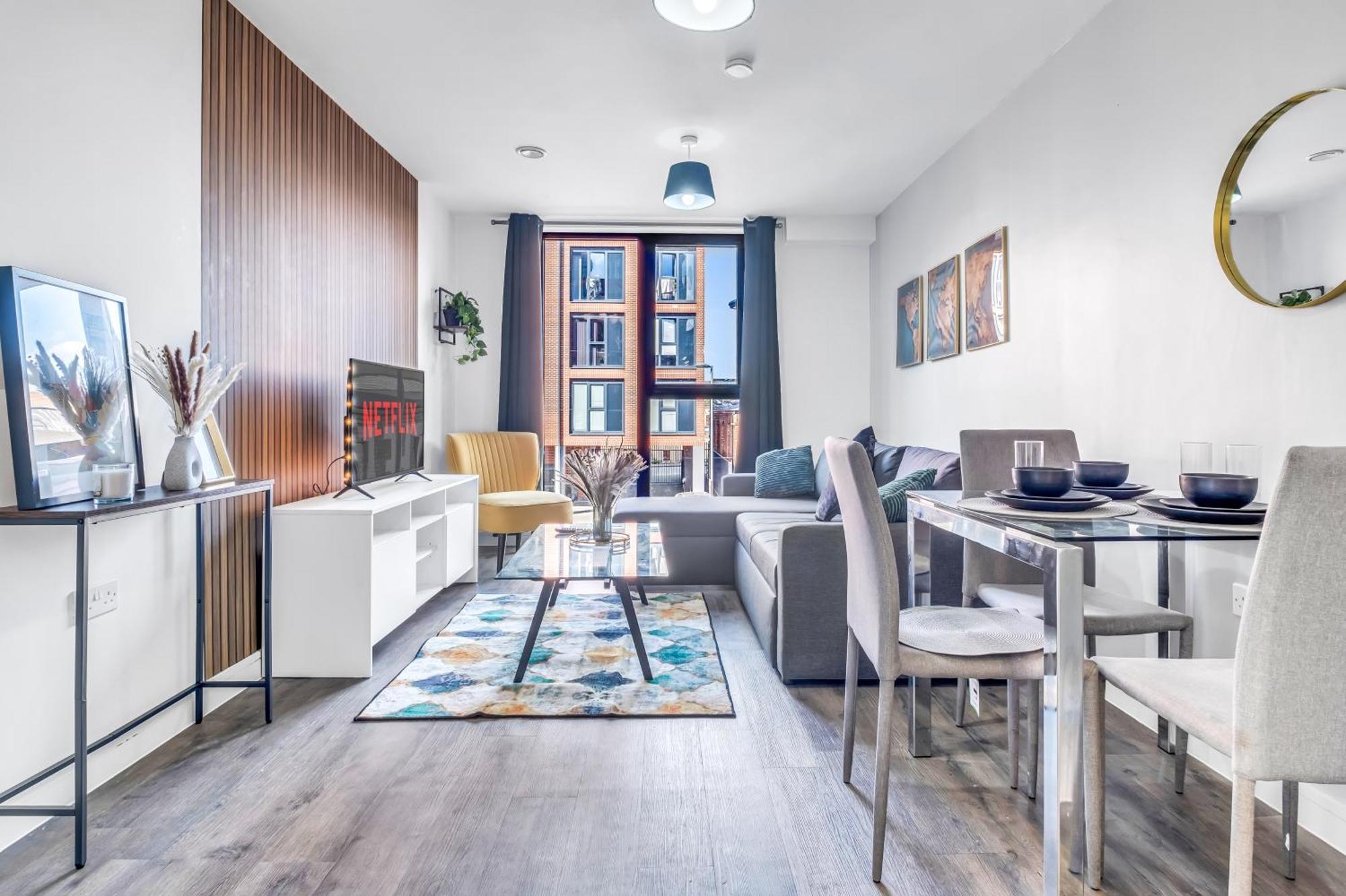 City Centre Emerald Escape - Sleeps-6, 2Beds & 2Baths , Netflix , Free Internet Birmingham Eksteriør bilde